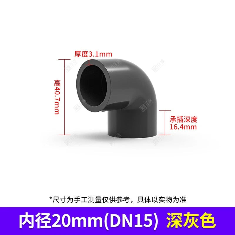 PVC Plumbing Fittings 45° Elbow-Straight-Tee Pipe Connector Solvent Weld