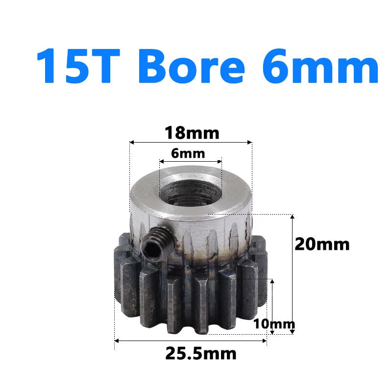1.5 Module Spur Gear Bore 6/8/10/12/15mm Teeth 10-60 Pinion Pitch 4.71mm