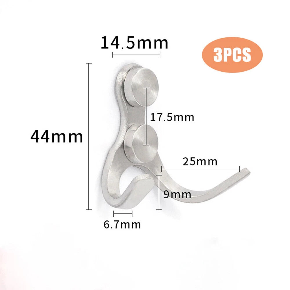 304 Stainless Steel Bathroom Kitchen Wall Door Holder Hook Hanger Hooks