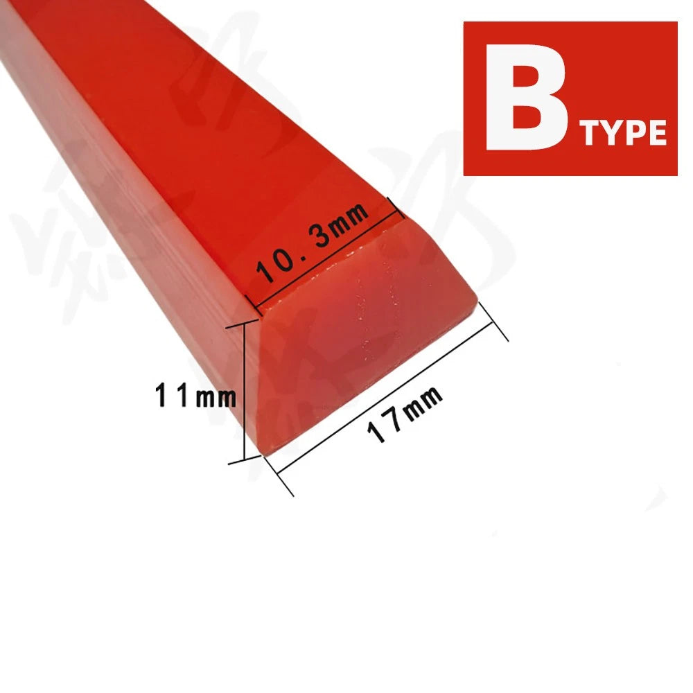 Solid PU V-Belt — Polyurethane Conveyor Drive Belt, Red Smooth, Y/M/Z/A/B/C/D Type