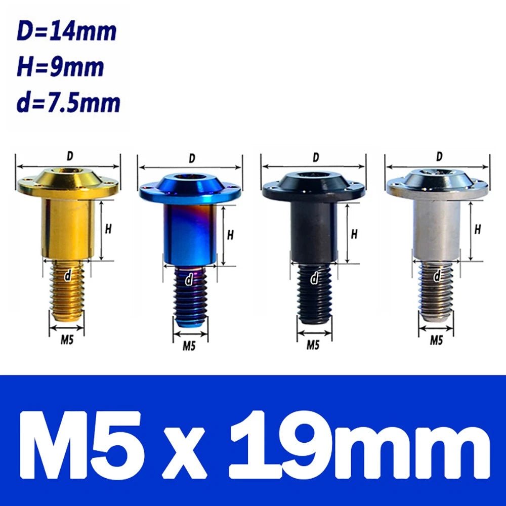 M5 Titanium Stepped Screw — Low Profile Torx Head with Washer | 13 15 16 19 20mm - HomeDIYer