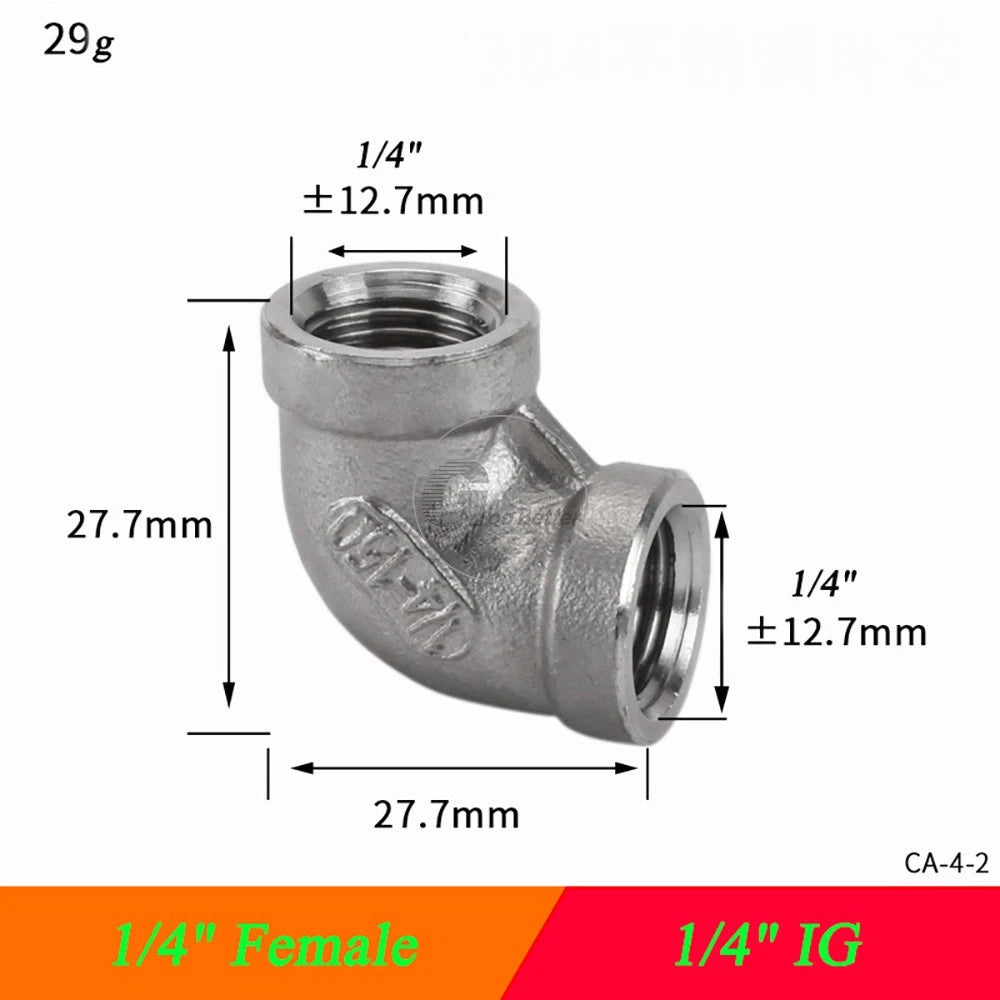 A2 Stainless Steel BSP Reducer Elbow Pipe Fittings | 1/8" to 4" Male Female