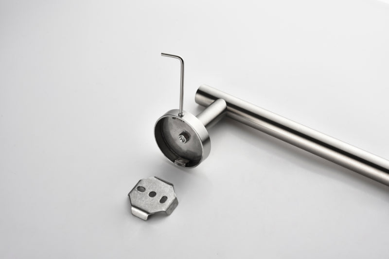 6-Piece Stainless Steel Bathroom Towel Rack Set – Wall Mount, Brushed Nickel, Complete Hardware Kit