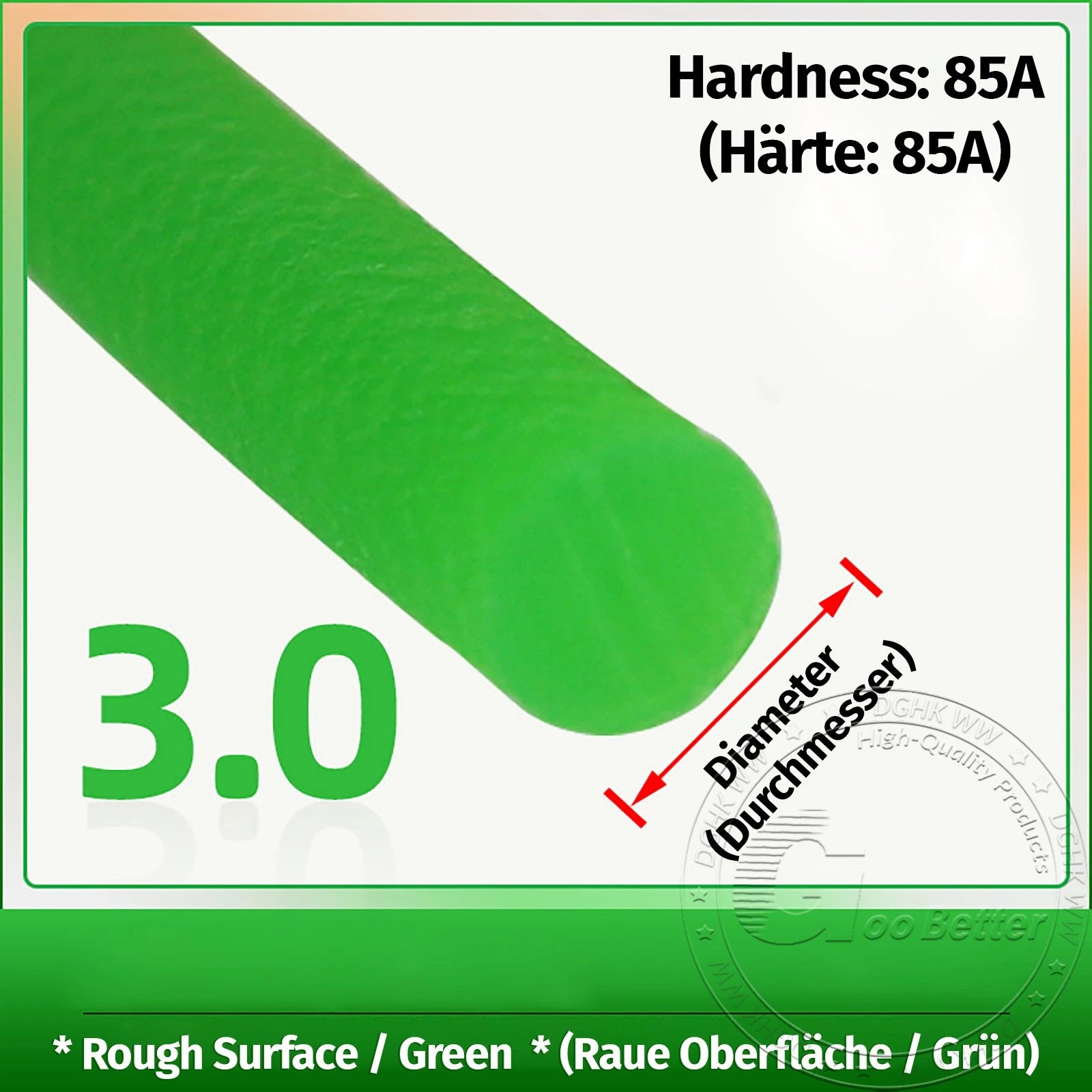 PU Round Drive Belt – Polyurethane Solid Round Belt, Smooth & Rough Surface, Dia 1.5mm–22mm