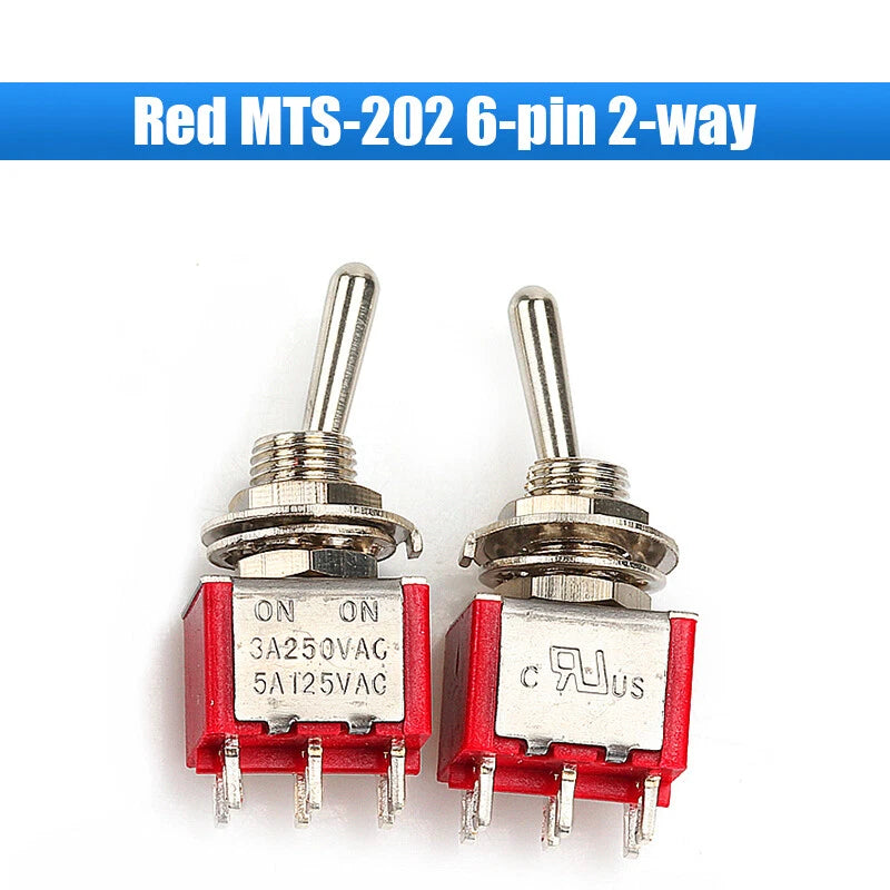 MTS PS Toggle Switch SPDT — 3/6/9/12 Pin, 2-Way/3-Way, Latching & Self-Reset