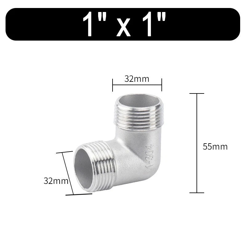 Stainless Steel Reducing Bush BSPT 1/8" to 2" — Male/Female Thread Pipe Fitting A2