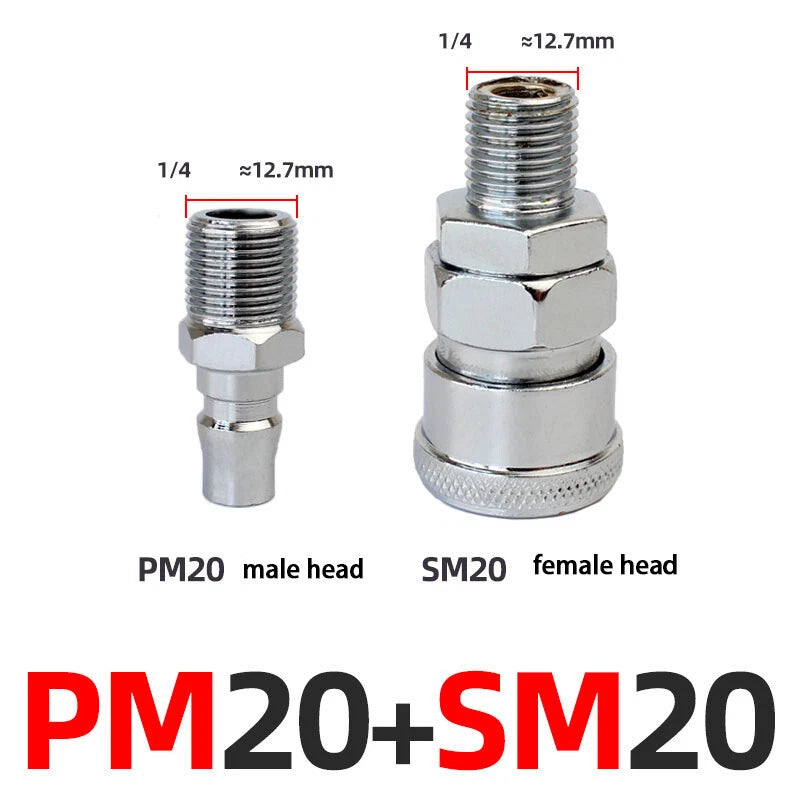 C-Type Self-Locking Air Line Quick Release Fittings — Hose Compressor Connectors