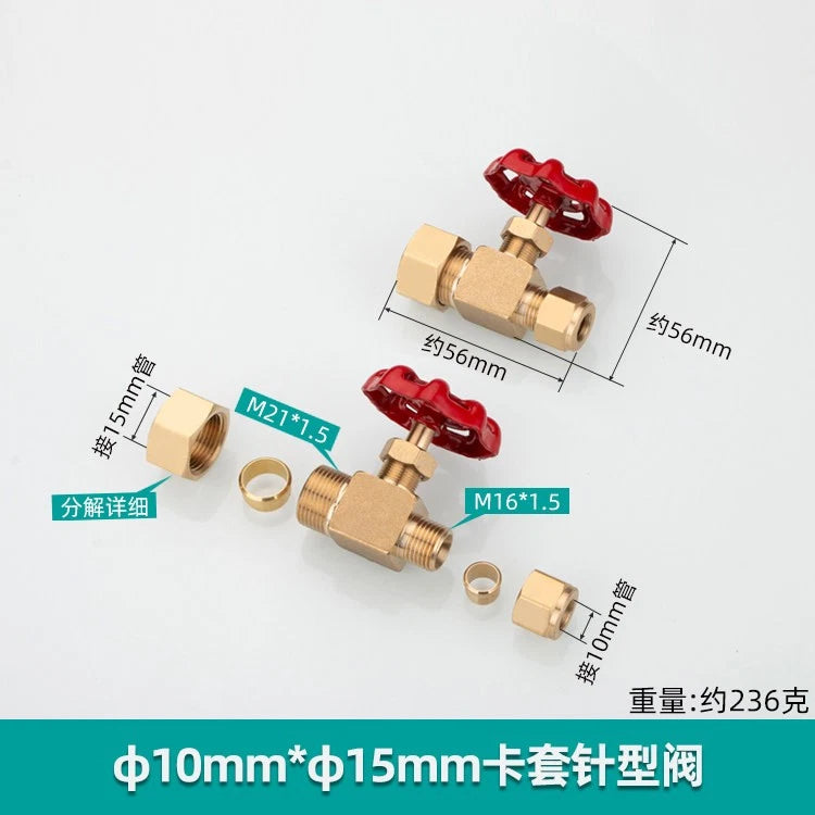 Brass Double Compression Fittings — Straight, 90° Elbow & Shut Off Valve