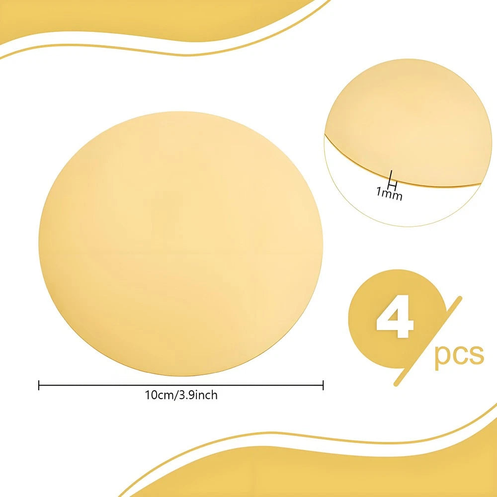 H62 Solids Brass Discs Blanks Metal Round Sheets OD 50-300mm Thick 0.5mm 1mm- 5m