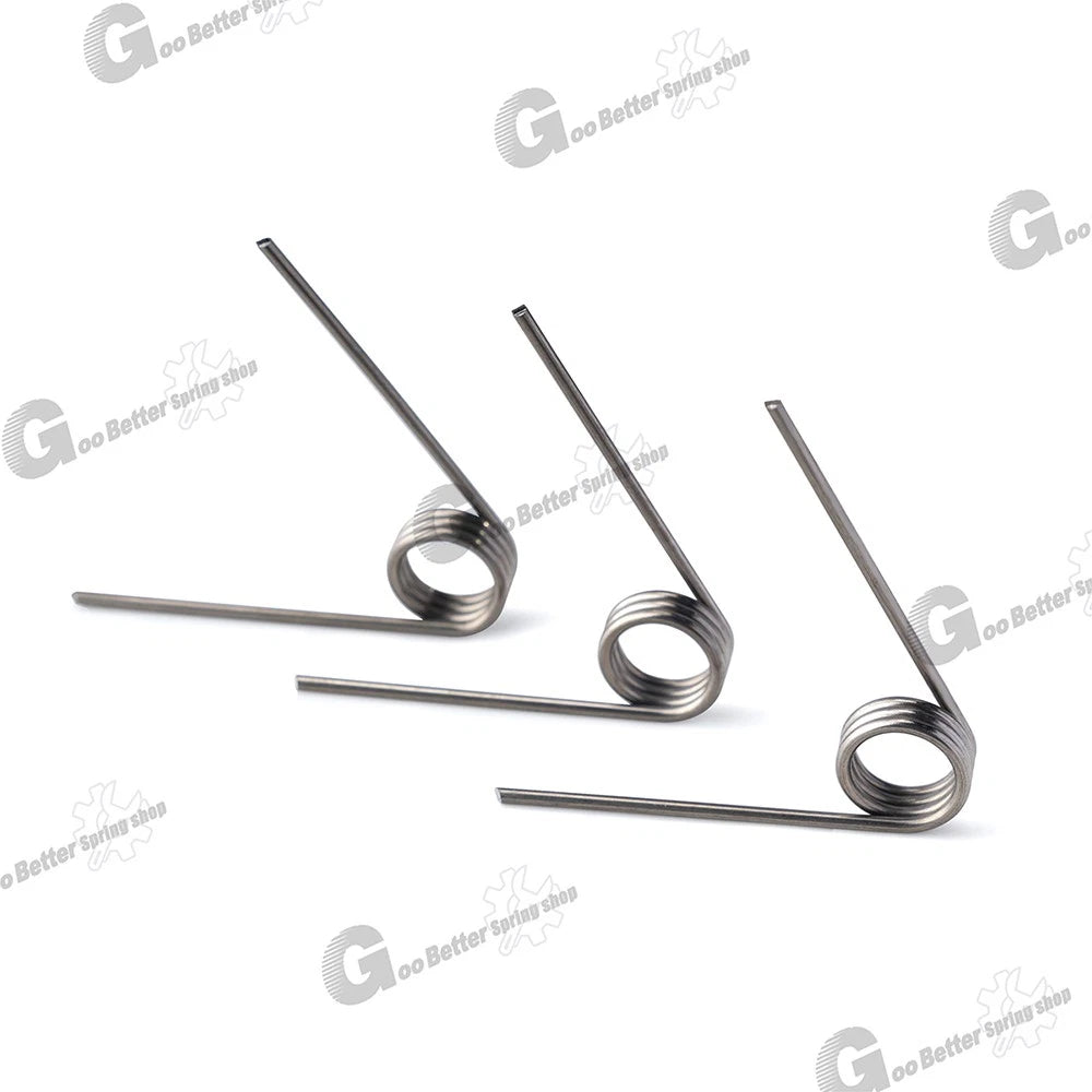 Torsion Spring (pack of 10), 0.3mm wire diameter, 2mm - 5mm OD, Right spring