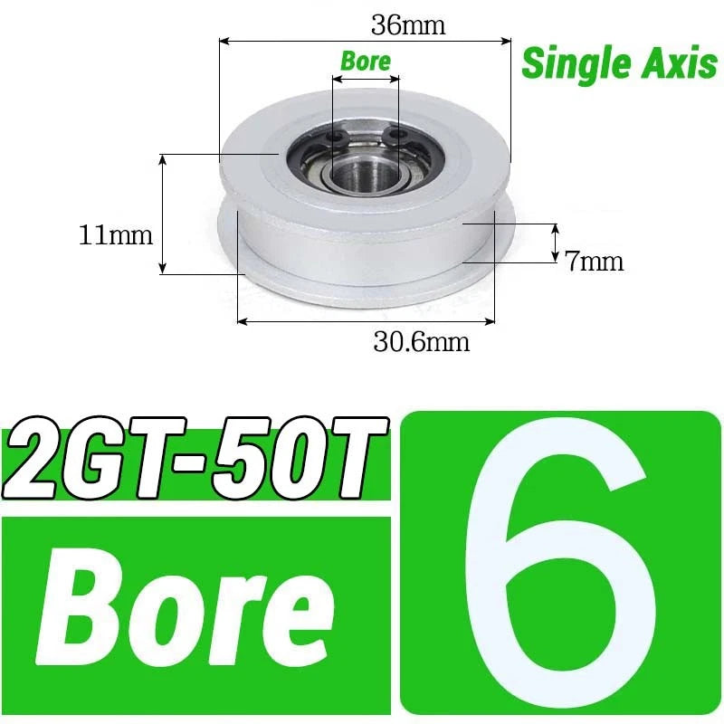 GT2 Timing Belt Pulley 16-100 Teeth 6-10mm Teeth Width Bore 3mm-25mm For 3D