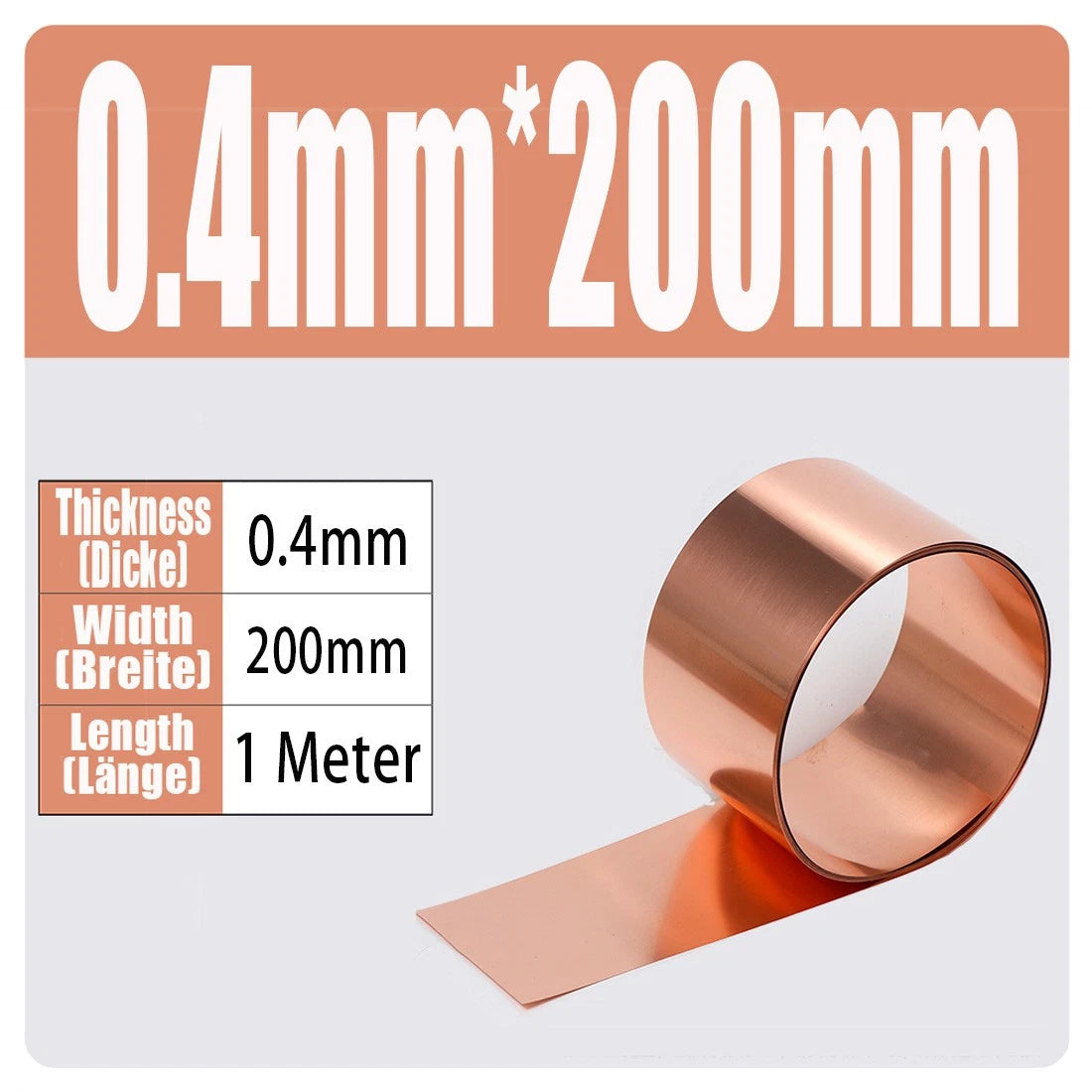99.9% Flexible Pure Cu Metal Foil Plate Strip 0.01~1mm Thick Copper Sheet Roll