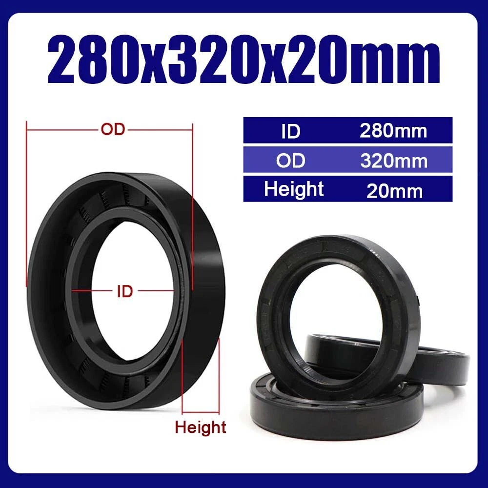TC NBR Skeleton Oil Seal Rings Double Lip Sealing ID 50~400mm for Rotation Shaft