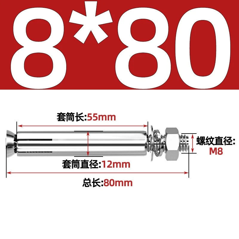 Concrete Expansion Anchor Bolts M6–M16 | Extra Long Masonry Sleeve Anchors