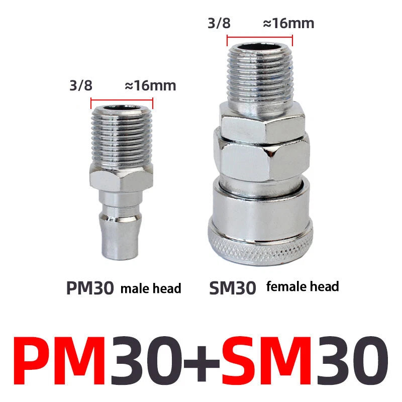 C-Type Self-Locking Air Line Quick Release Fittings — Hose Compressor Connectors