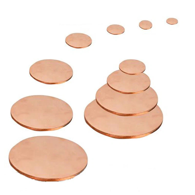 Brass/Red Copper Solids Discs Blanks Metal Round Sheets Thick0.3-6mm Dia 10-80mm
