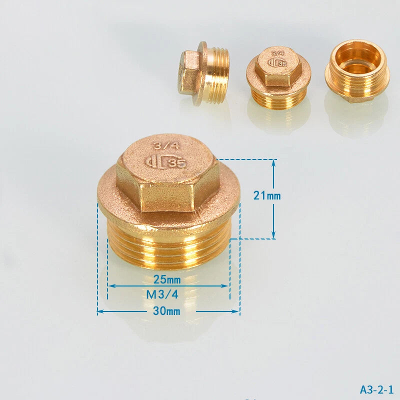 3/4" BSP Brass Pipe Fittings – Straight, Elbow, Tee, Union & Reducer Connectors