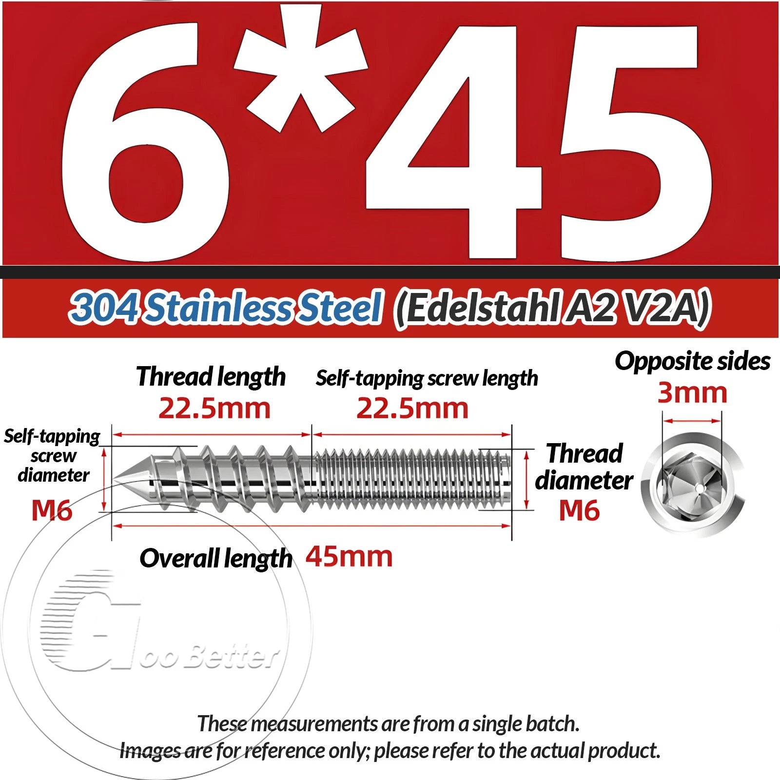 A2 Stainless Steel Hanger Bolts Dual Thread Dowel Screws M4–M12 for Furniture
