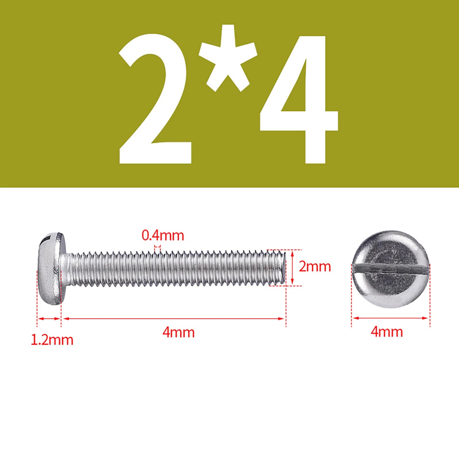 M1.6 to M10 Slotted Cheese Head Machine Screws | A2 Stainless Steel DIN 84