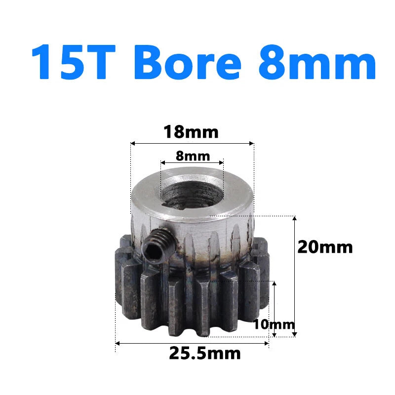 1.5 Module Spur Gear Bore 6/8/10/12/15mm Teeth 10-60 Pinion Pitch 4.71mm