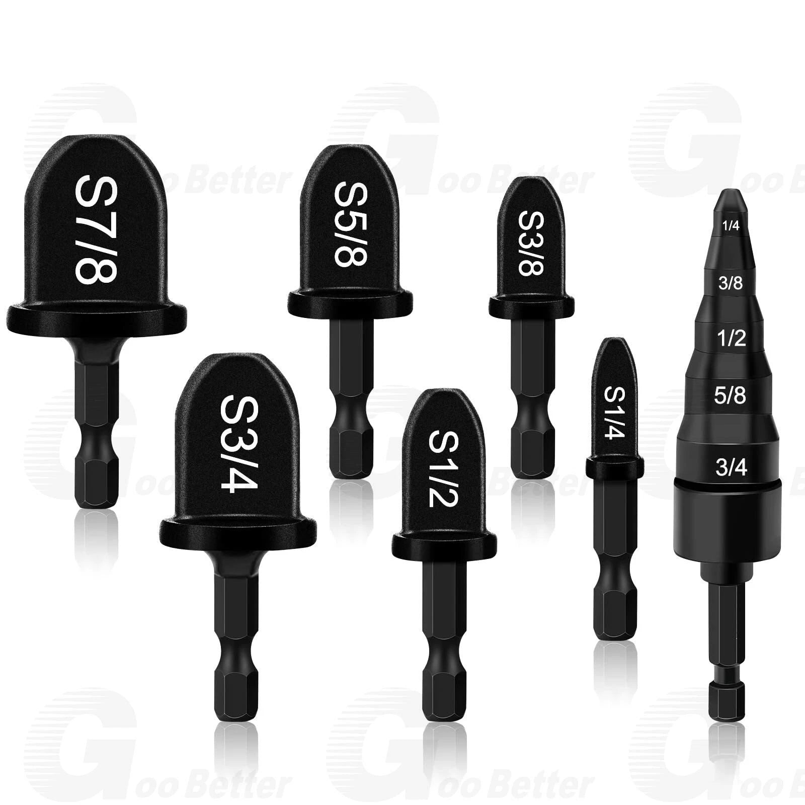 7x Swaging Tube Expander Tool Drill Bit Set Air Conditioner Copper Tube Expander