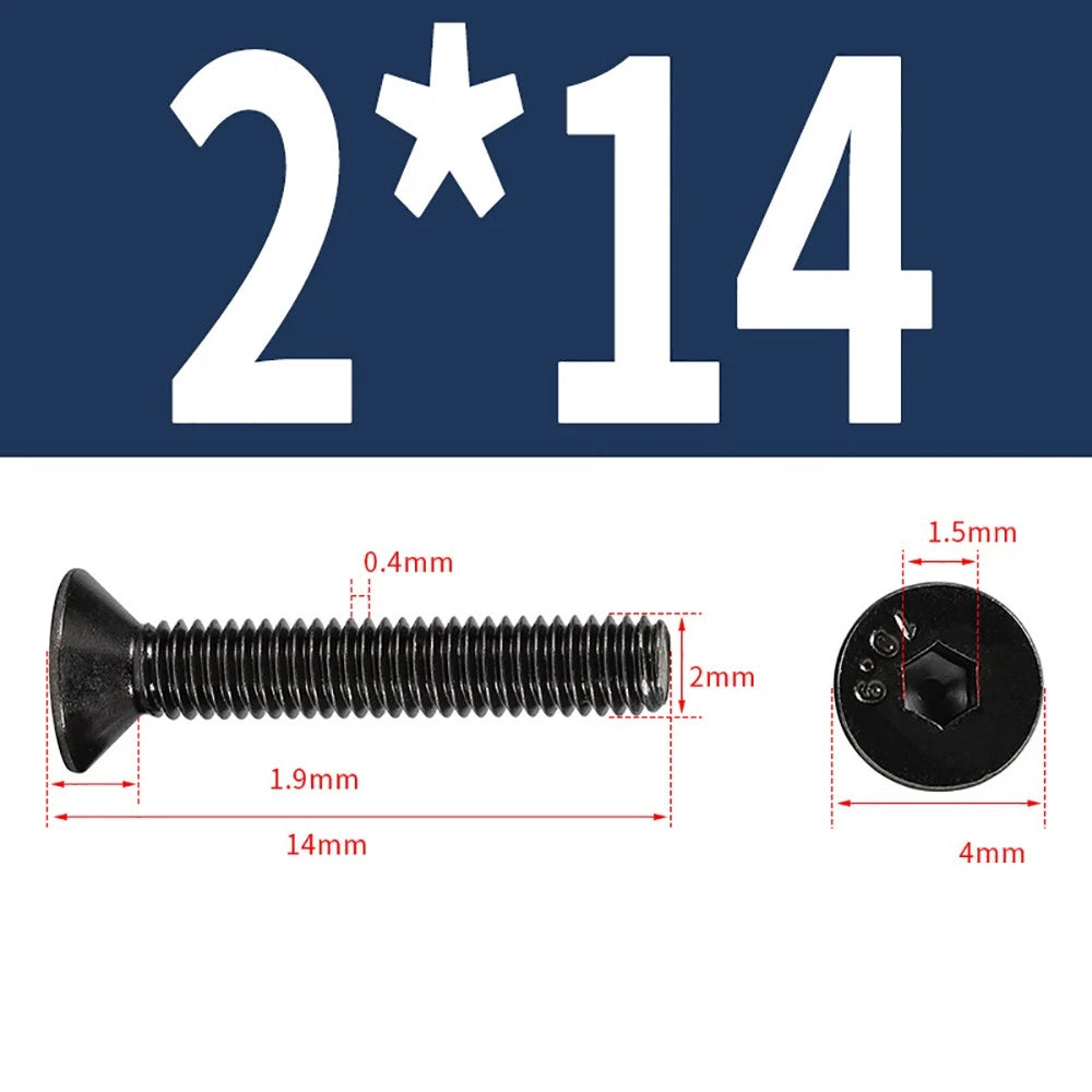 M2-M6 Countersunk Socket Head Cap Screws – Grade 10.9 Alloy Steel