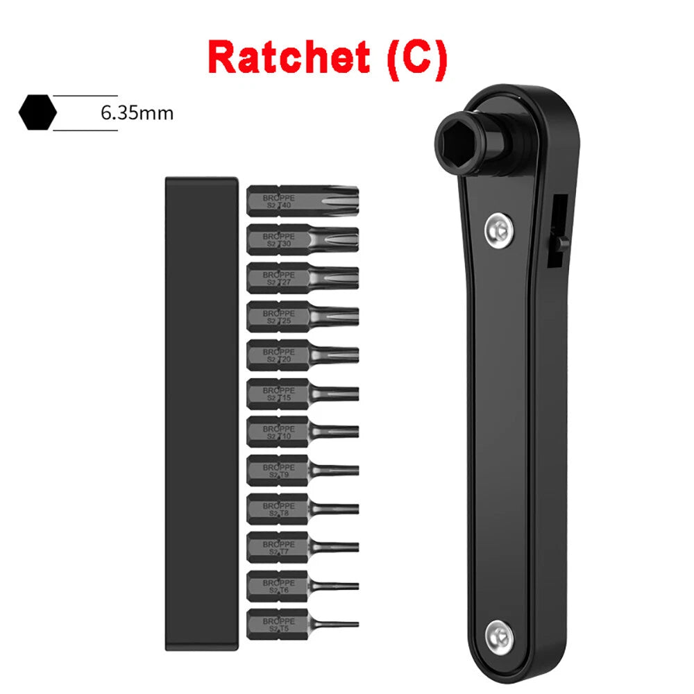 1/4" Screwdriver Bits Kit Angle L-Shape Socket Wrench-Ratchet Screwdriver Set