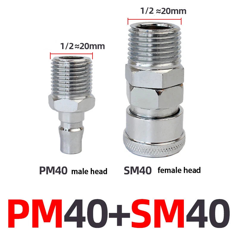 C-Type Self-Locking Air Line Quick Release Fittings — Hose Compressor Connectors