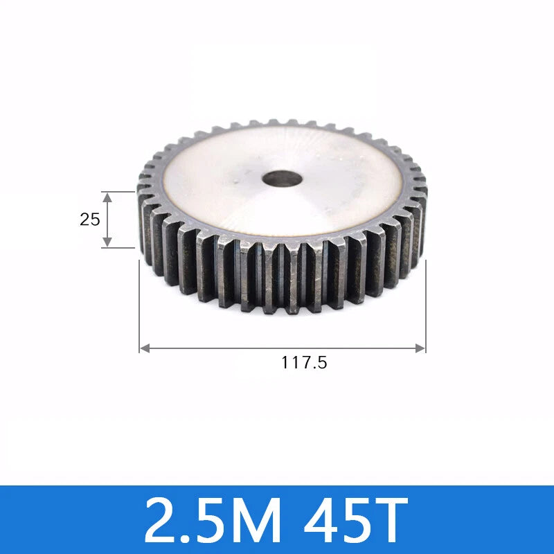 Spur Gears Pinion Gear 1.5/2.5/3/4/5 Mod Transmission Gears 45# Steel Flat Gears