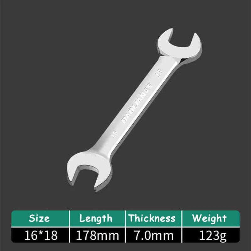 Thin Double Open End Spanner Repair Wrench Chrome Vanadium Steel Metric 6mm-36mm
