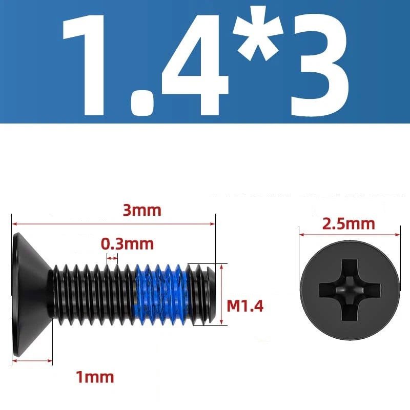 M1.2–M6 Phillips Flat Head Machine Screws | Carbon Steel | Black & Nickel Plated - HomeDIYer