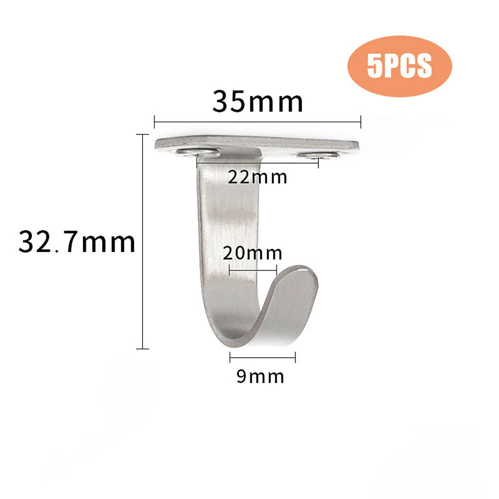 304 Stainless Steel Bathroom Kitchen Wall Door Holder Hook Hanger Hooks