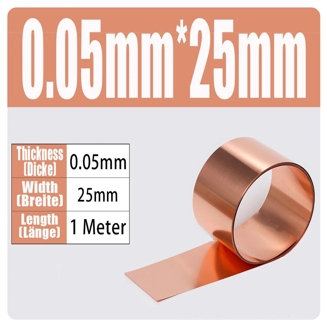 99.9% Flexible Pure Cu Metal Foil Plate Strip 0.01~1mm Thick Copper Sheet Roll
