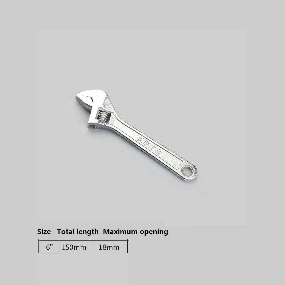 Adjustable Spanner Wrench 6" 8" To 24" Garage Tool Soft Grip Handle Metric Scale