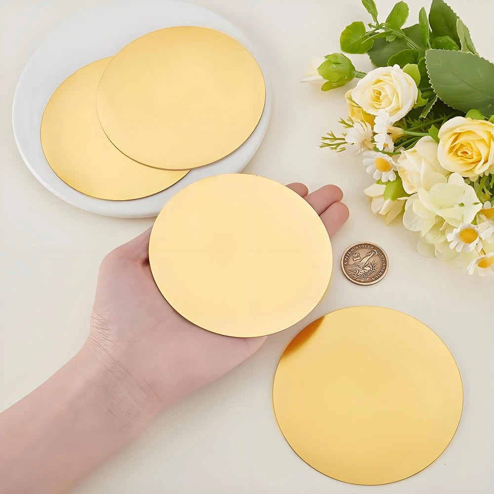 H62 Solids Brass Discs Blanks Metal Round Sheets OD 50-300mm Thick 0.5mm 1mm- 5m