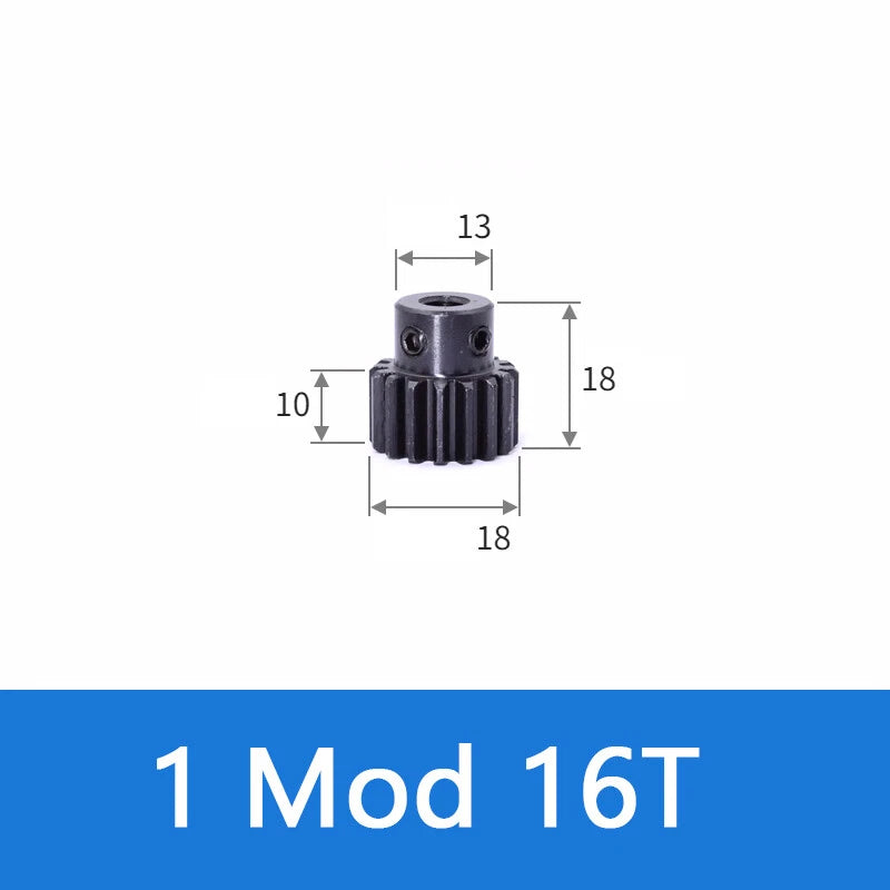 Spur Gears 1 Mod Transmission Gear With Step 45# Steel Pinion Motor Gear 12T~52T