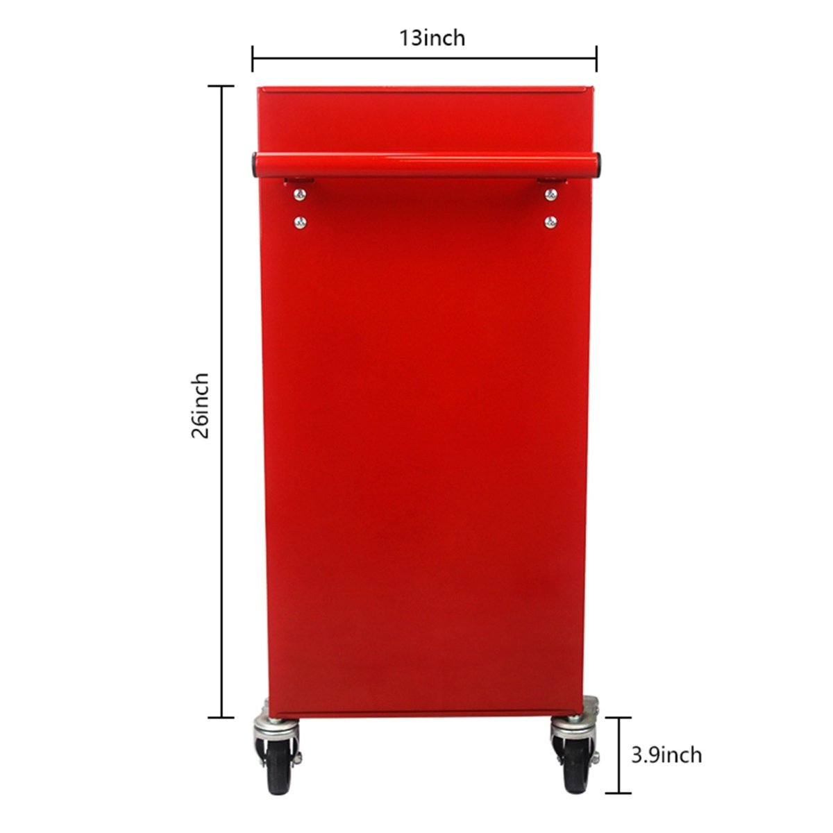 4 Drawers Multifunctional Red Tool Cart With Wheels - HomeDIYer