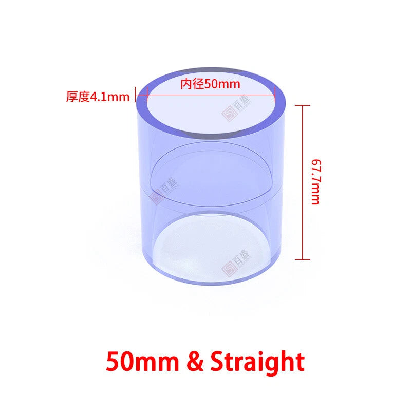 PVC Clear Water Pipe Fittings – Tee, Elbow & Straight Connectors for Fish Tank & Pond (20–50mm)