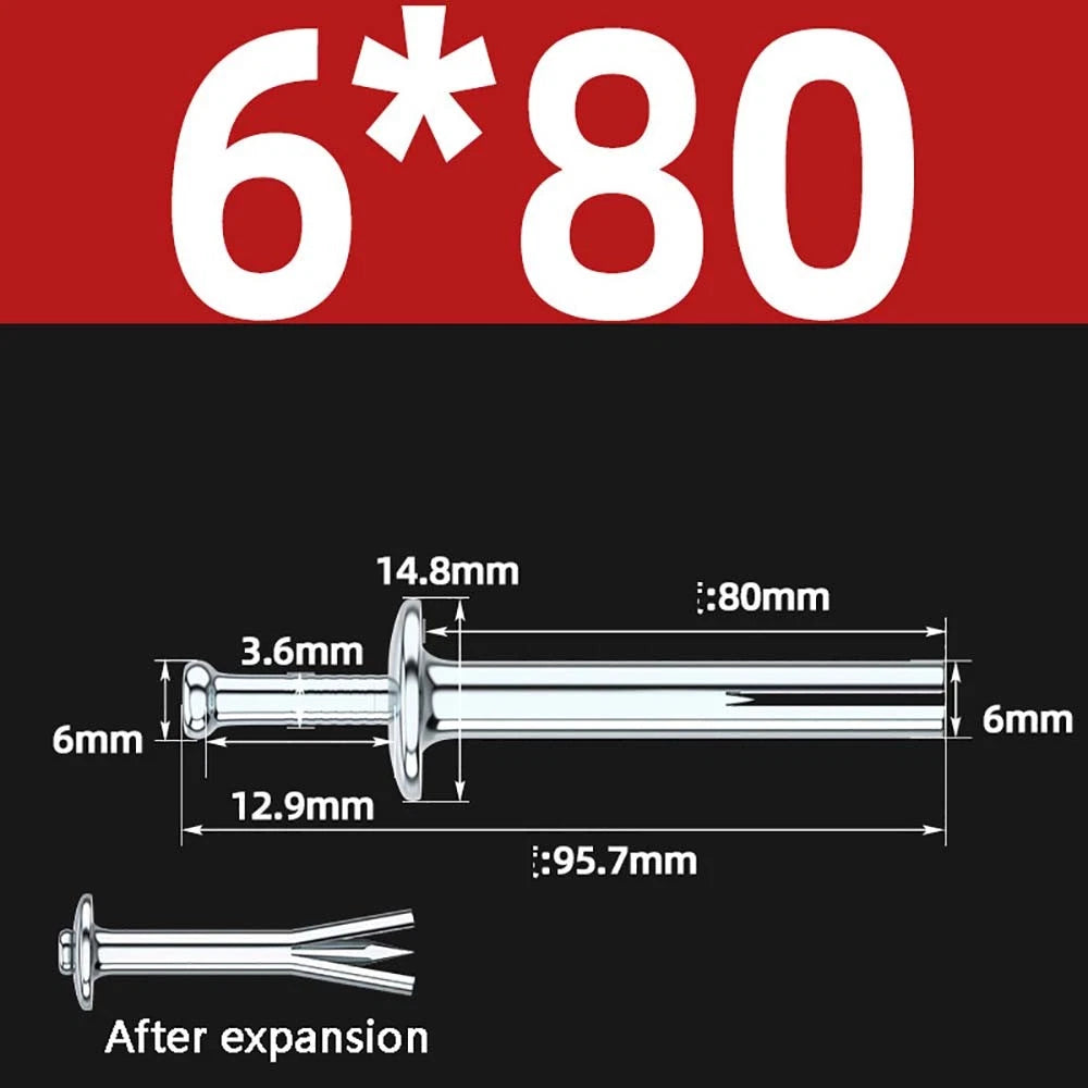M6 M8 Galvanized Expansion Bolts — Metal Impact Anchors for Concrete & Masonry