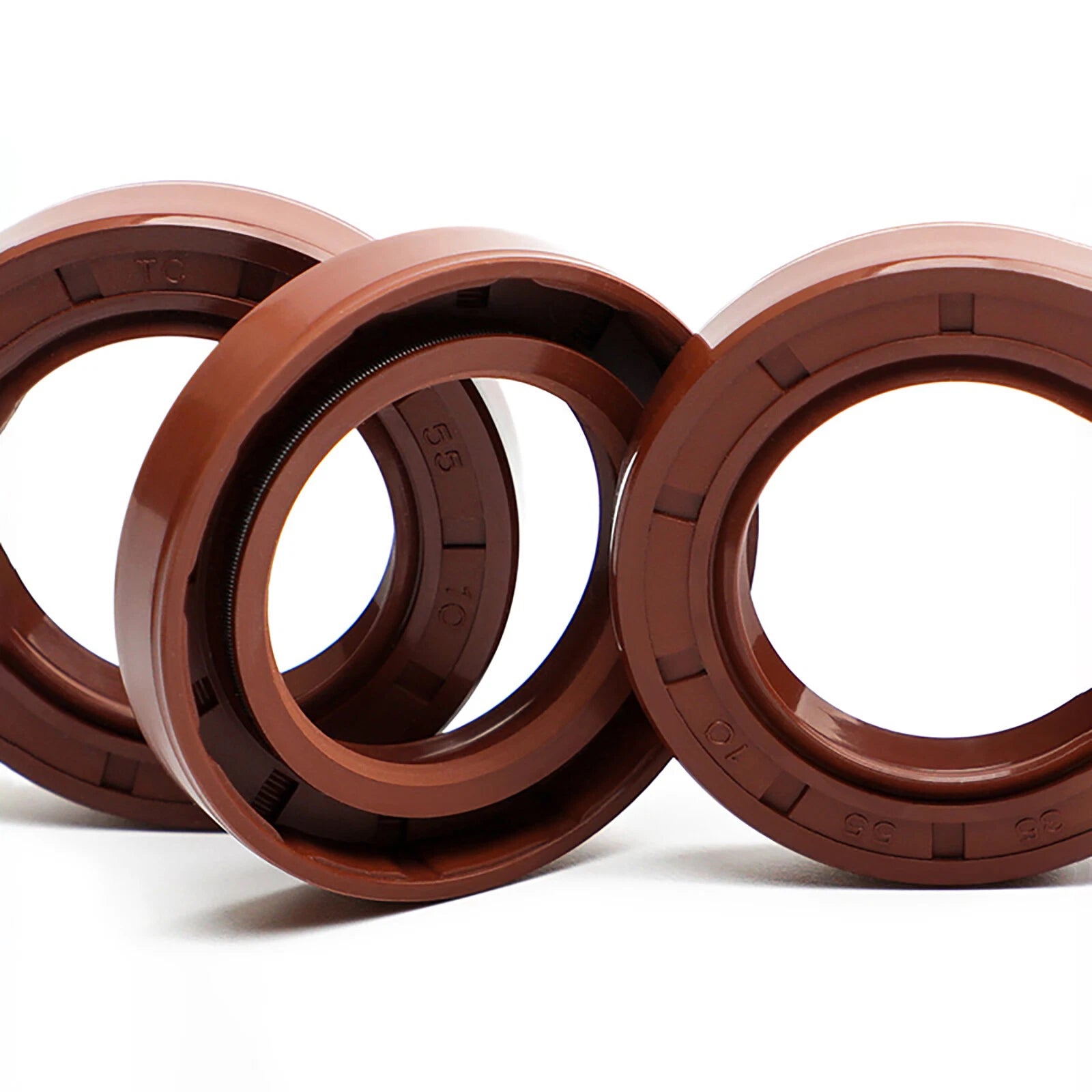 Metric TC Rotary Oil Shaft Seal FKM Fluorine Double Lip Seal 46mm - 55mm Shaft