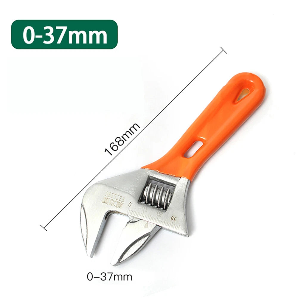 Adjustable Wrench Spanner 8 10" 12" Long 0-25 0-30 0-35 0-37 0-40 0-45mm Opening