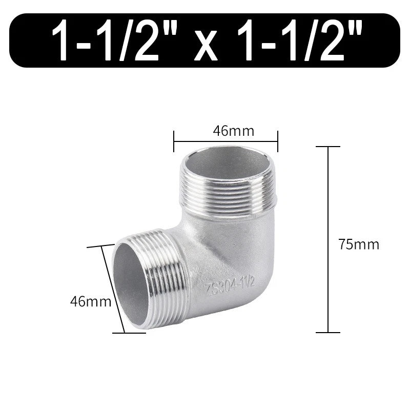 Stainless Steel Reducing Bush BSPT 1/8" to 2" — Male/Female Thread Pipe Fitting A2