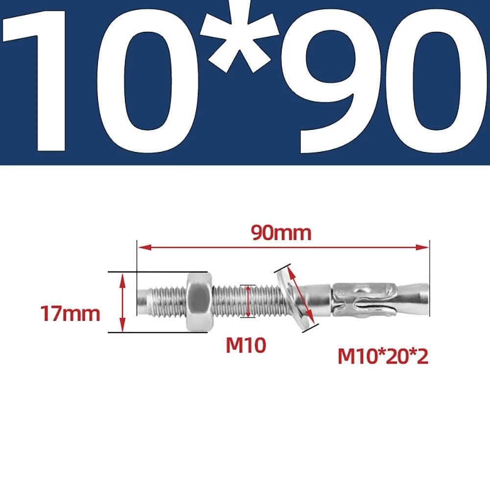 316 Stainless Steel Through Bolts – Wall Expansion Anchor Bolts M6–M16 - HomeDIYer