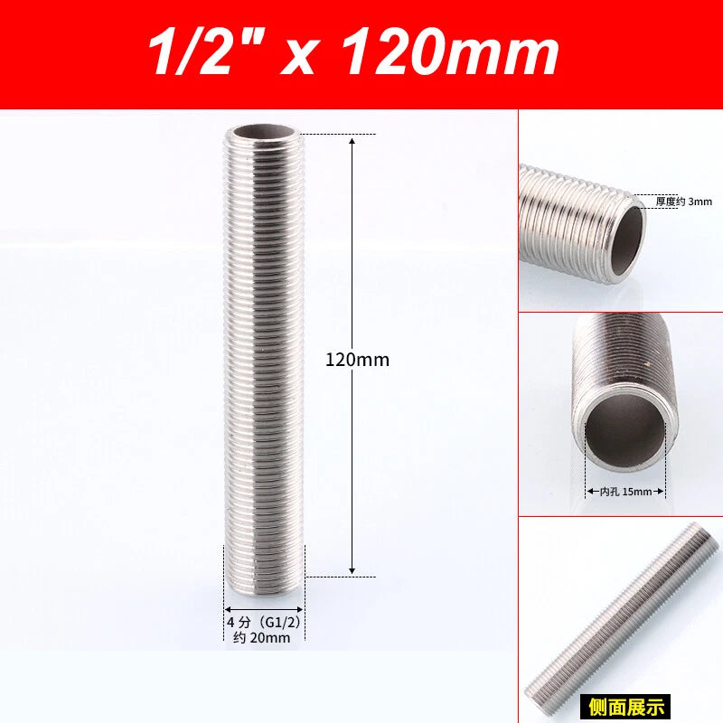 A2 Stainless Steel Male Threaded Rod Connector Stud — Pipe Fitting Bar