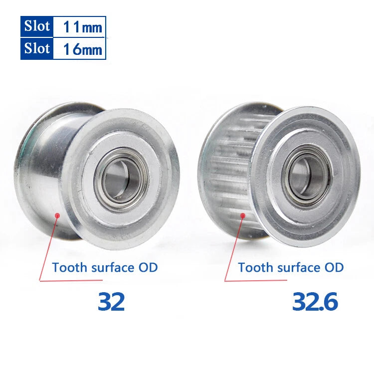3M Smooth/Tooth Idler Drive Pulley 15T-60T Bore 3-17mm For 6/10mm Width Belt