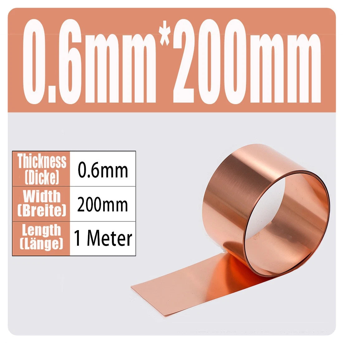 99.9% Flexible Pure Cu Metal Foil Plate Strip 0.01~1mm Thick Copper Sheet Roll