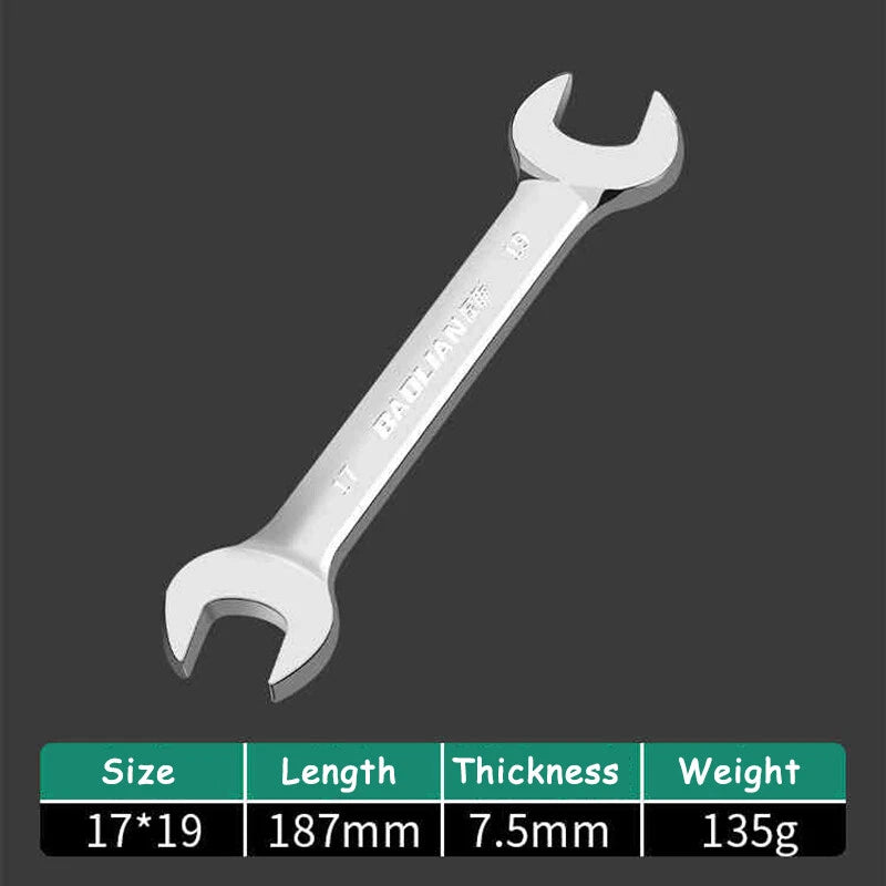 Thin Double Open End Spanner Repair Wrench Chrome Vanadium Steel Metric 6mm-36mm