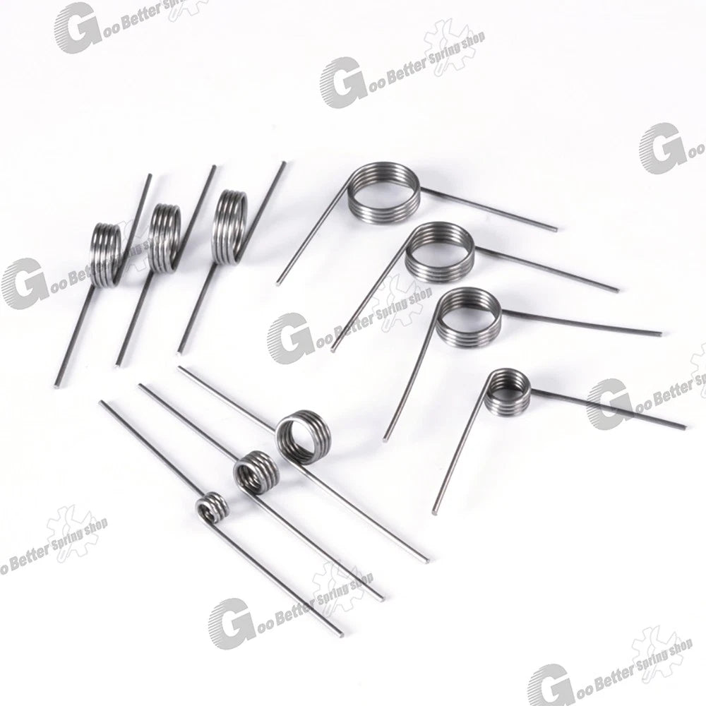 Torsion Spring (pack of 10), 0.3mm wire diameter, 2mm - 5mm OD, Right spring