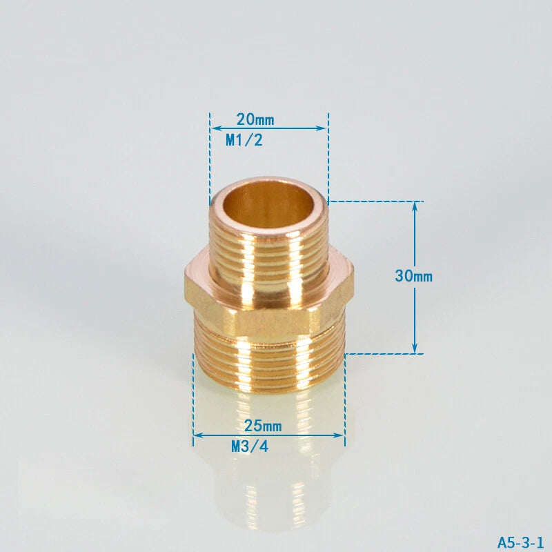 3/4" BSP Brass Pipe Fittings – Straight, Elbow, Tee, Union & Reducer Connectors