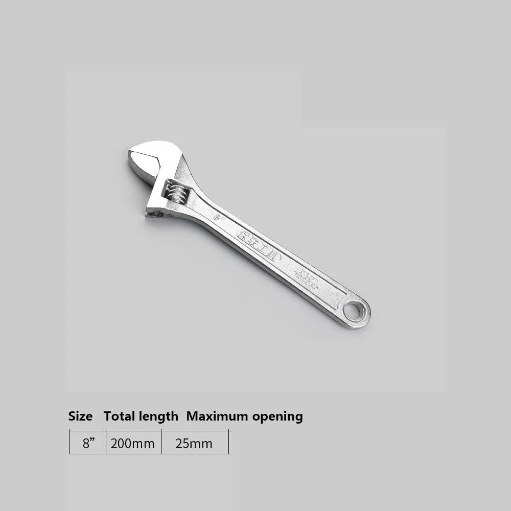 Adjustable Spanner Wrench 6" 8" To 24" Garage Tool Soft Grip Handle Metric Scale